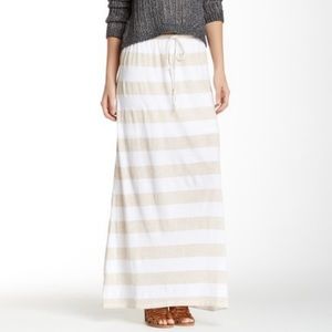 C&C California striped maxi skirt